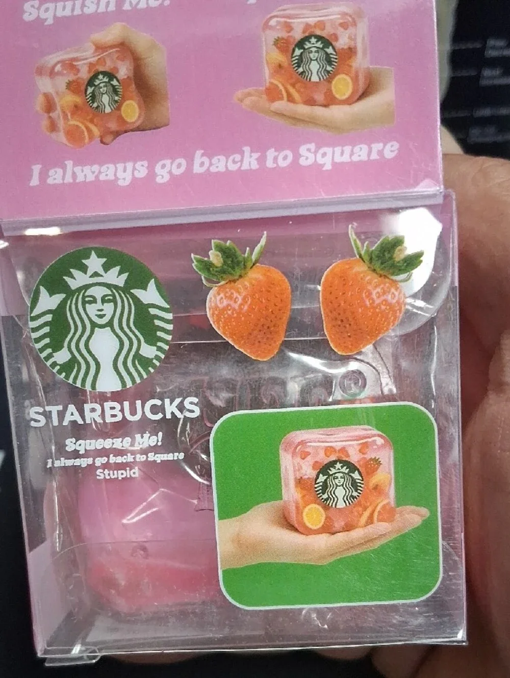Starbucks Pink Drink Nee Doh Squishy Toy - Pink